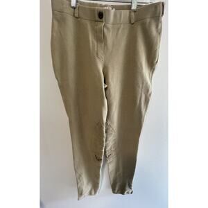 Tuffrider Breeches Women’s 30 Front Zip Knee Patch Riding Pants Hook Loop Ankle